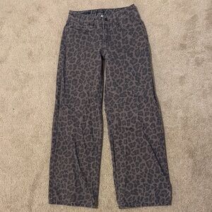 wild fable Leopard print low rise baggy jeans